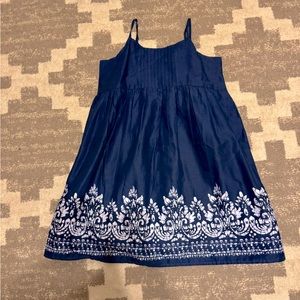 Janie and Jack blue sun dress with white detail. Size 10